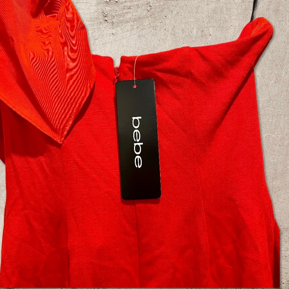 BEBE ONE SHOULDER RUFFLE DRESS - Picture 4 of 6